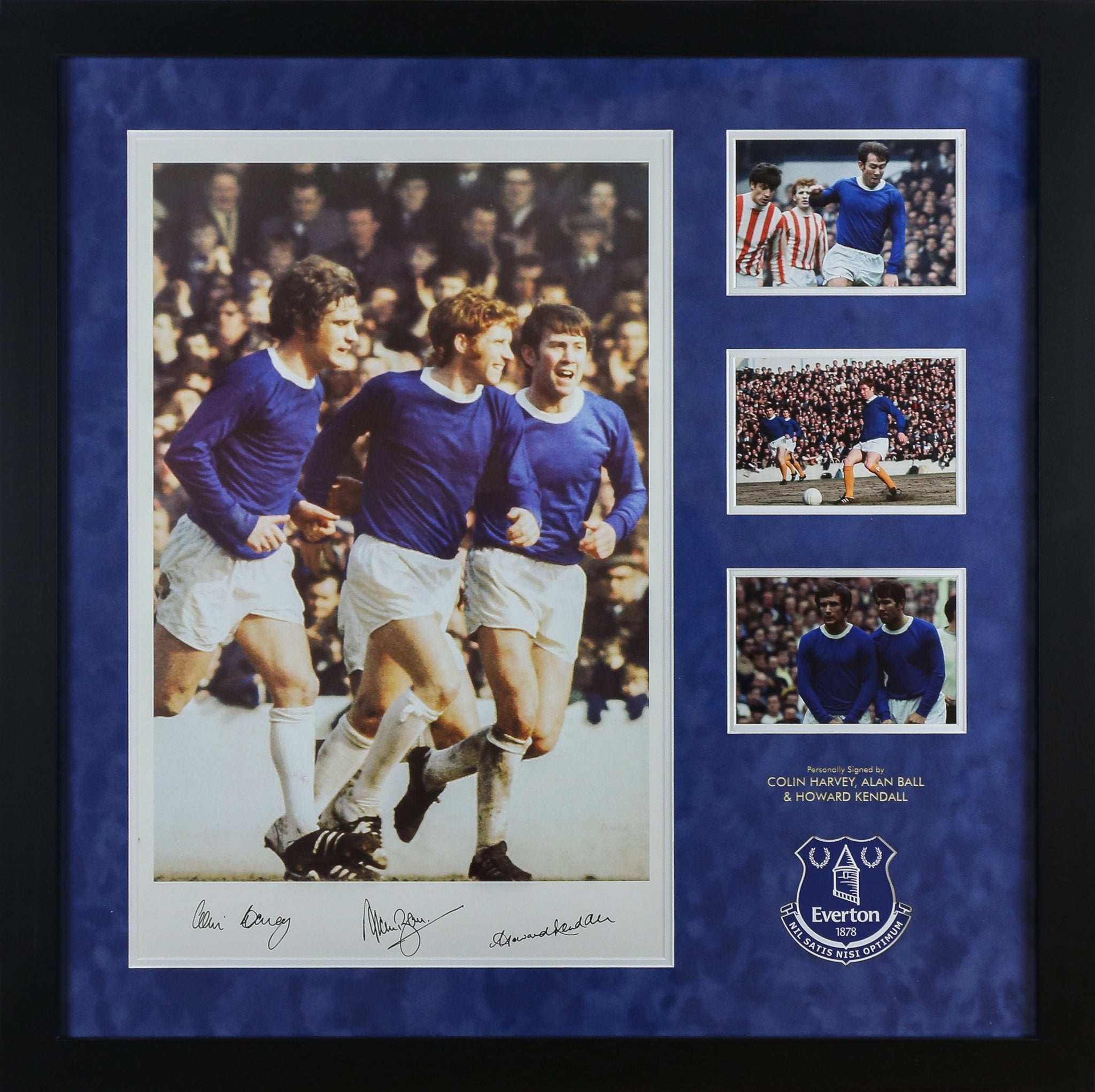 Everton triple Signed 16x32 Photograph Framed Display - Memorabilia Framers Shop
